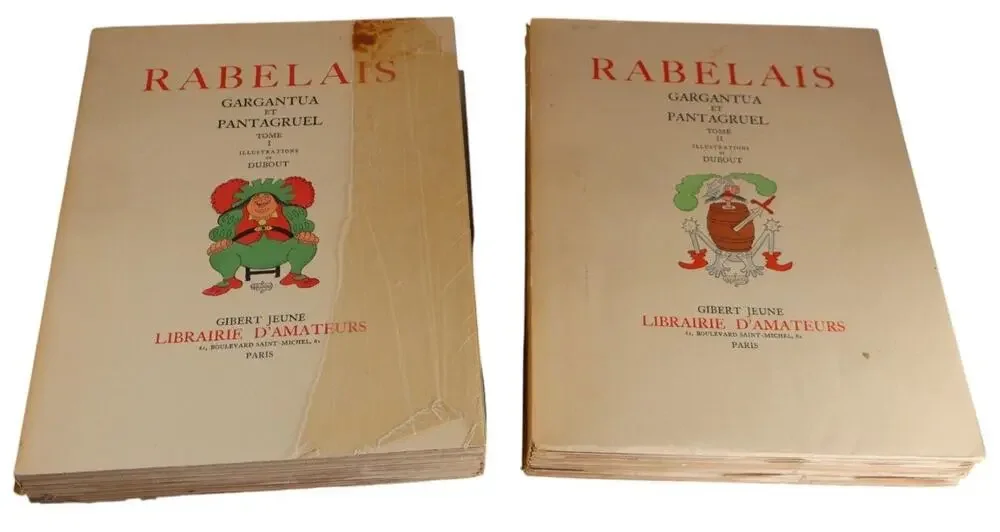 Rabelais Gargantua et Pantagruel 2 Vol Slipcase 1954 (Dubout) Gibert Jeune
